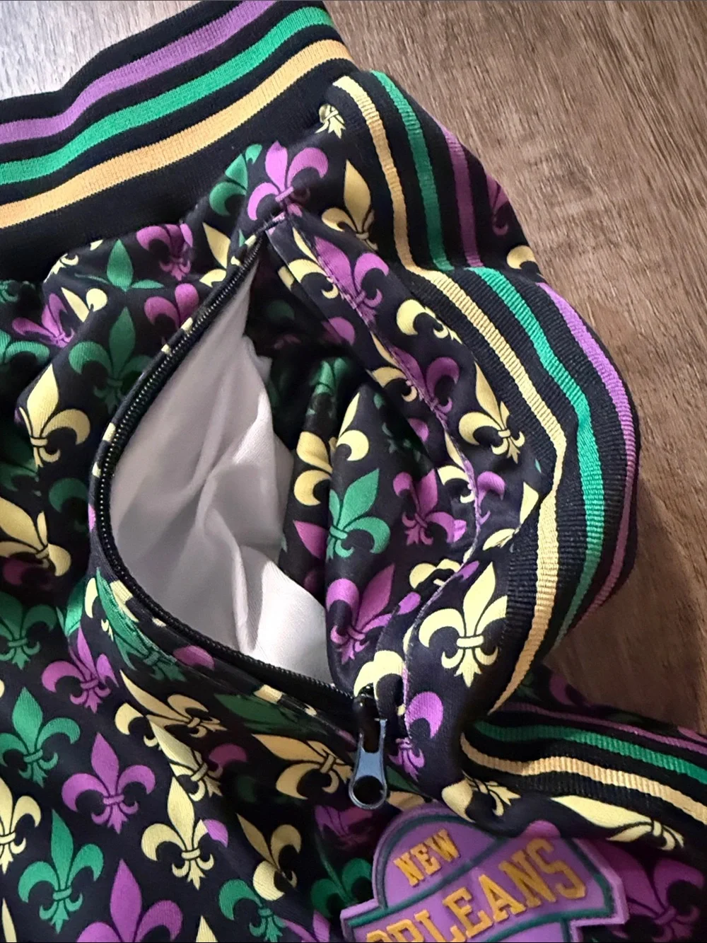 Desiree Collection NOLA fleur-de-lis print jogger pants size XL - Picture 6 of 14
